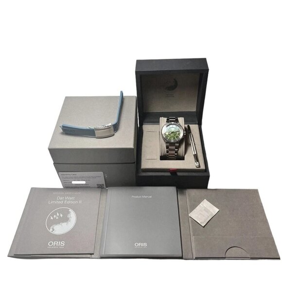 Oris Aquis Dat Watt LE Stainless Steel 43.5mm Automatic Men’s Watch 7734 - Picture 10 of 10